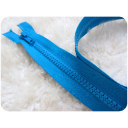 Reißverschluss aus Kunststoff 5mm trennbar 85cm -Mittelblau